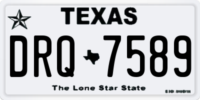 TX license plate DRQ7589
