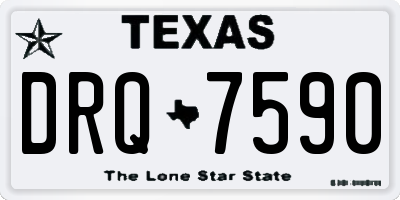 TX license plate DRQ7590