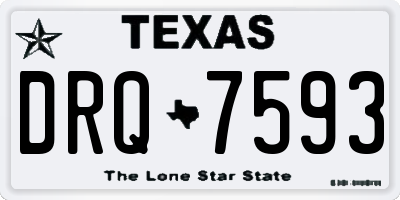 TX license plate DRQ7593