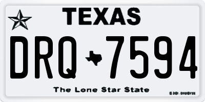 TX license plate DRQ7594