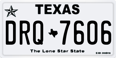 TX license plate DRQ7606