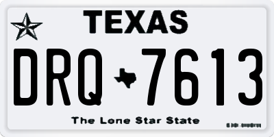 TX license plate DRQ7613