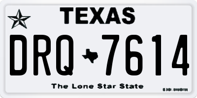 TX license plate DRQ7614