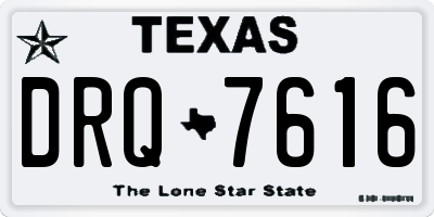 TX license plate DRQ7616