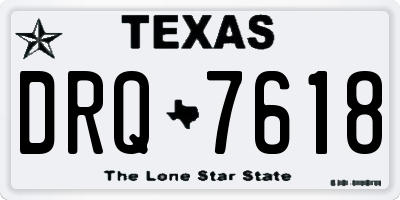 TX license plate DRQ7618