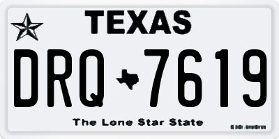 TX license plate DRQ7619