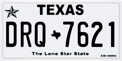 TX license plate DRQ7621