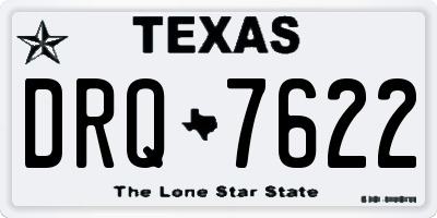 TX license plate DRQ7622