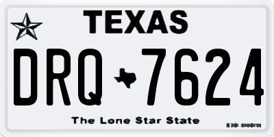 TX license plate DRQ7624