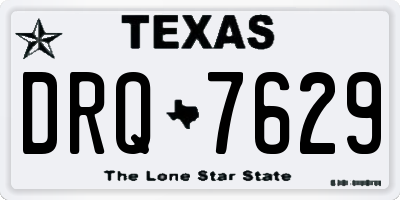 TX license plate DRQ7629
