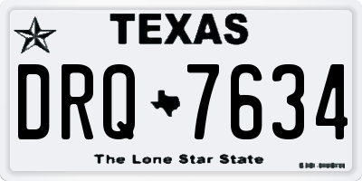 TX license plate DRQ7634