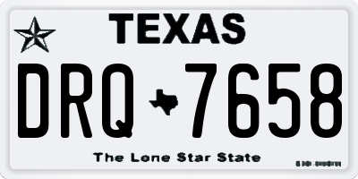 TX license plate DRQ7658