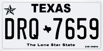 TX license plate DRQ7659
