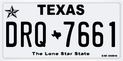 TX license plate DRQ7661