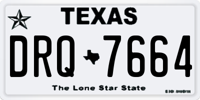 TX license plate DRQ7664