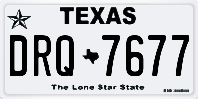 TX license plate DRQ7677