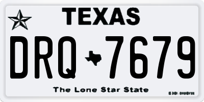 TX license plate DRQ7679