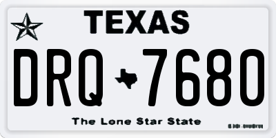 TX license plate DRQ7680