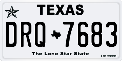 TX license plate DRQ7683