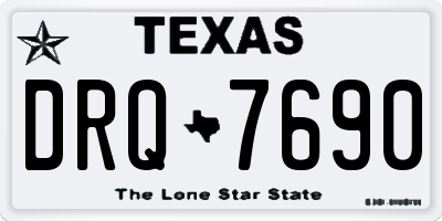 TX license plate DRQ7690