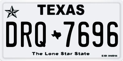 TX license plate DRQ7696