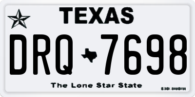 TX license plate DRQ7698