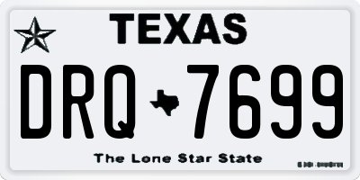 TX license plate DRQ7699