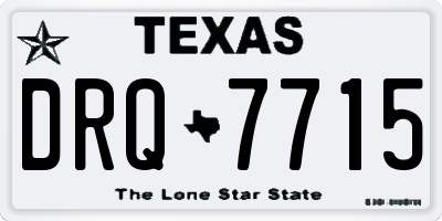 TX license plate DRQ7715