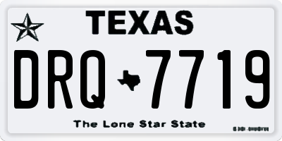 TX license plate DRQ7719