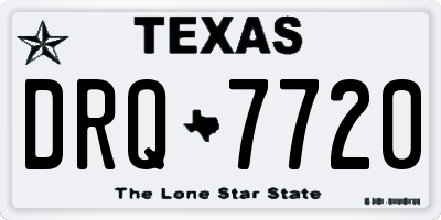 TX license plate DRQ7720