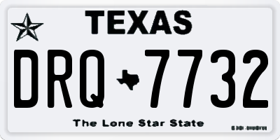 TX license plate DRQ7732