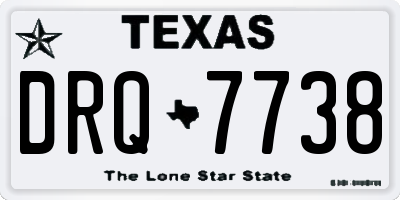 TX license plate DRQ7738