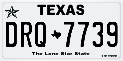TX license plate DRQ7739