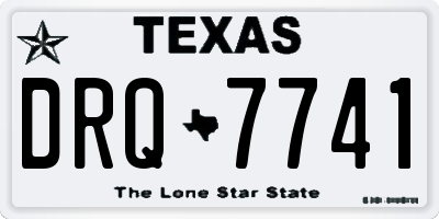 TX license plate DRQ7741