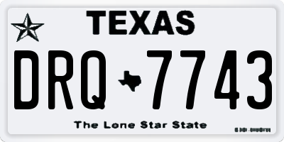TX license plate DRQ7743