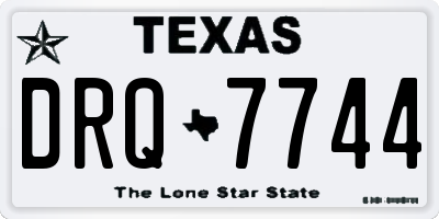TX license plate DRQ7744