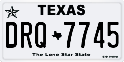 TX license plate DRQ7745