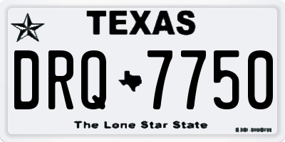TX license plate DRQ7750