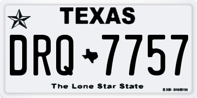 TX license plate DRQ7757