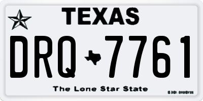 TX license plate DRQ7761