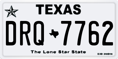 TX license plate DRQ7762