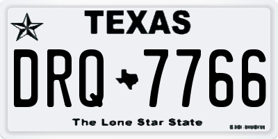 TX license plate DRQ7766