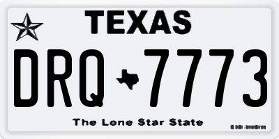 TX license plate DRQ7773