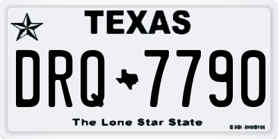 TX license plate DRQ7790