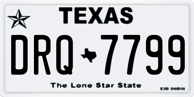 TX license plate DRQ7799