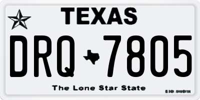 TX license plate DRQ7805