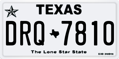 TX license plate DRQ7810