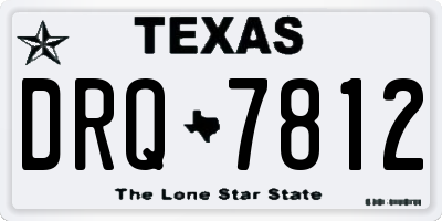 TX license plate DRQ7812