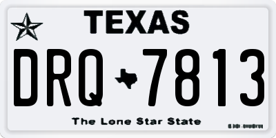 TX license plate DRQ7813