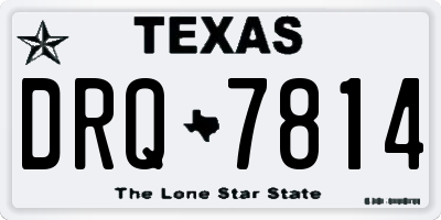TX license plate DRQ7814